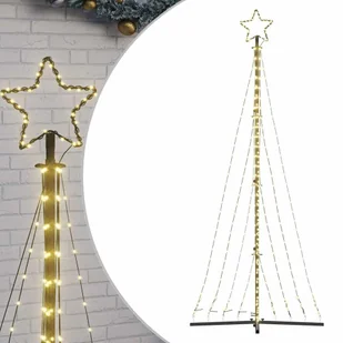 vidaXL Lampki choinkowe, 447 ciepłych białych LED, 249 cm - Ozdoby bożonarodzeniowe - miniaturka - grafika 1