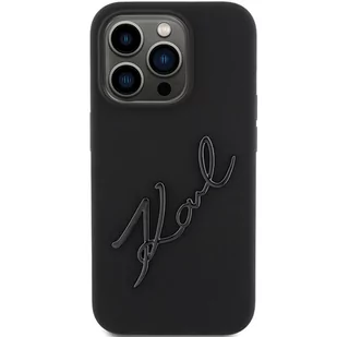 Karl Lagerfeld KLHCP15XSKSBMCK iPhone 15 Pro Max 6.7" czarny/black hardcase Silicone Karl Script - Etui i futerały do telefonów - miniaturka - grafika 3