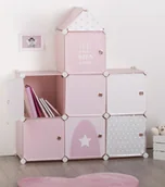 Szafy i szafki dla dzieci - Komplet szafek do pokoju dziecięcego regały z przegródkami komplet mebli 127162A - miniaturka - grafika 1