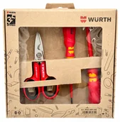 Śrubokręty - WURTH ZESTAW PREZENTOWY DLA ELEKTRYKA NOŻYCE + 2 SZTUKI WKRĘTAKÓW - miniaturka - grafika 1