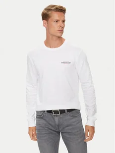 Guess Jeans Longsleeve M4YI54 K8HM0 Biały Regular Fit - Koszulki męskie - miniaturka - grafika 1