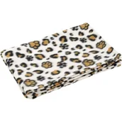 Pozostałe akcesoria dla psów - FIT+FUN Kocyk z polaru Panterka i łapki M - miniaturka - grafika 1