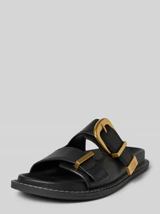 Klapki ze sprzączką i detalem z logo model ‘ARCH’ - Klapki i japonki damskie Klapki ze sprzączką i detalem z logo model ‘ARCH’ - Klapki i japonki damskie - miniaturka - grafika 1