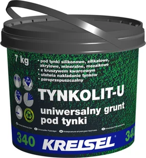 Grunt pod tynki Kreisel Tynkolit-U 340 biały 7 kg - Grunty do ścian - miniaturka - grafika 1