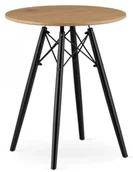 Stoły - Skandynawski Stół Dębowy Z Czarnymi Nogami W7-Z85 - miniaturka - grafika 1