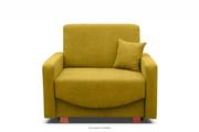 Fotele - Fotel rozkładany do spania amerykanka żółty INCA - miniaturka - grafika 1