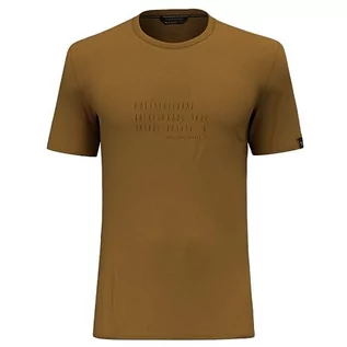 Koszulki męskie - Salewa Pure Box Dryton T-shirt męski, złoty brąz, XL - grafika 1