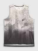 Koszulki sportowe męskie - 4F Koszulka do biegania regular szybkoschnąca męska - czarna XL - miniaturka - grafika 1