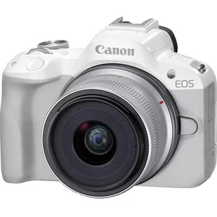 CANON EOS R50 WH Biały + Obiektyw RF-S 18-45mm IS STM - Aparaty Cyfrowe - miniaturka - grafika 1
