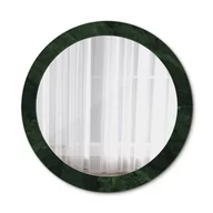 Lustra - Nowoczesne Okrągłe Lustro Zielony marmurek 80cm - miniaturka - grafika 1