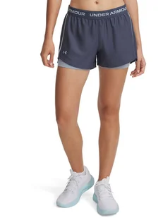 Under Armour Szorty funkcyjne 2w1 w kolorze granatowo-błękitnym - Spodnie sportowe damskie - miniaturka - grafika 1