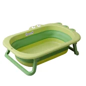 Wanienki dla dzieci - Wanienka składana "Krokodyl", zielona - Babyhood BH-327G - miniaturka - grafika 1