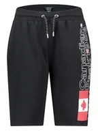Spodnie męskie - Canadian Peak Bermudy dresowe "Pogoeak" w kolorze czarnym - miniaturka - grafika 1