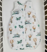 Śpiworki dla dzieci - Śpiworek do spania dla niemowlaków „Samoloty" Bawełna 1 tog - miniaturka - grafika 1