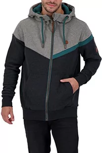Alife and Kickin JulianAK A męska bluza dresowa, kurtka rekreacyjna, bluza z zamkiem błyskawicznym, S-XXXL, Moonless Melange, L, Moon less melanż - Kurtki męskie - miniaturka - grafika 1