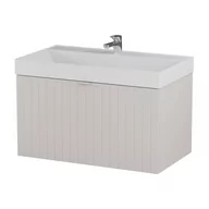 Szafki łazienkowe - Szafka łazienkowa pod umywalkę Krofam Harmo 80 cm szaro zielony mat 158-0003 - miniaturka - grafika 1