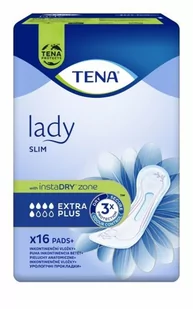 Tena lady slim extra plus, wkładki urologiczne, 16 sztuk - Pieluchy dla dorosłych - miniaturka - grafika 1