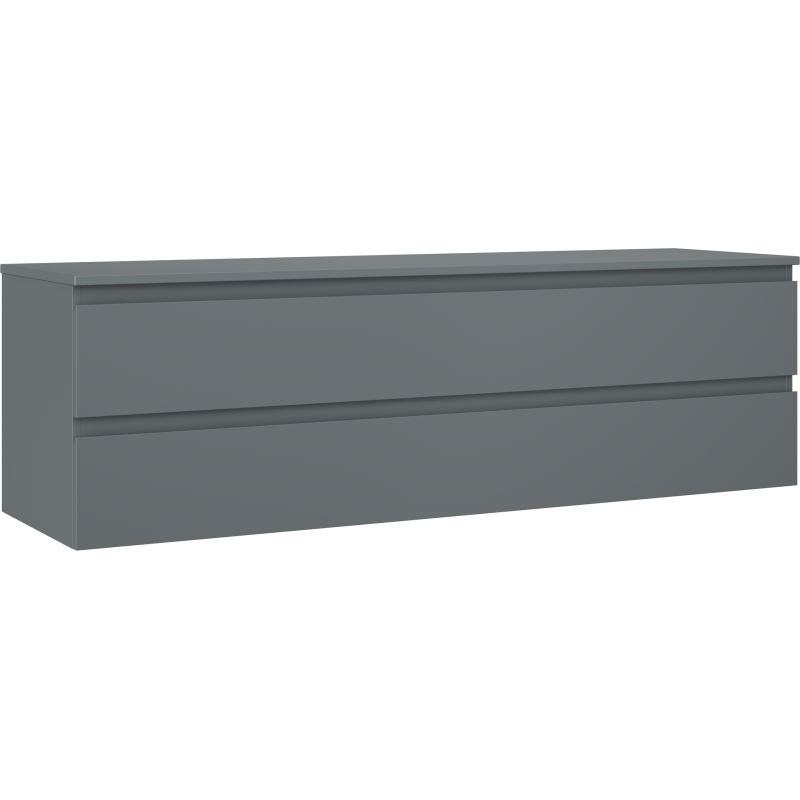 Mexen Orio szafka łazienkowa podumywalkowa 160 cm z blatem, 2 szuflady, grafit mat - 91A10-16047-2-BFFC66