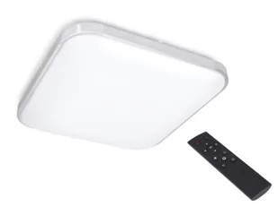 Plafon LED - Parys 36W - Srebrny - Multikolor (3000-6000K) + pilot RF - Lampy sufitowe - miniaturka - grafika 1