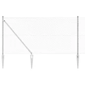 Ogrodzenia - Lumarko Ogrodzenie z ogniwową siatką z słupkami Srebrny 10 x 1 m Stal - miniaturka - grafika 1