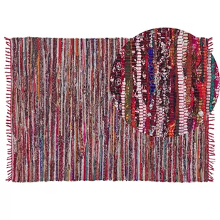 Beliani Dywan bawełniany 140 x 200 cm wielokolorowy DANCA - Dywany - miniaturka - grafika 1