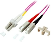Kable światłowodowe - Patchcord światłowodowy OM4 50/125 MM SC-LC Duplex 1m - miniaturka - grafika 1