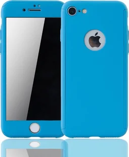 Etui na telefon komórkowy Apple iPhone 8 Full Case Cover Screen Protector 360 Blue - Etui i futerały do telefonów - miniaturka - grafika 1
