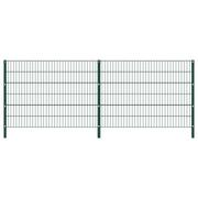 Ogrodzenia - GSTORE Panel ogrodzeniowy ze słupkami żelazny 3,4 x 1,2 m zielony GS-278662 - miniaturka - grafika 1