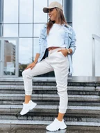 Spodnie damskie - Spodnie sztruksowe damskie MARIE beżowe Dstreet UY1576-XL/XXL - miniaturka - grafika 1