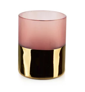 Lumarko Lumarko Świecznik Śr.10xh:12,5cm Rita Pink HTID1070 Mondex - Świeczniki - miniaturka - grafika 1