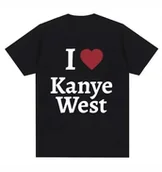 Koszulki męskie - KOSZULKA Z NADRUKIEM MĘSKA ŚMIESZNA T-SHIRT I LOVE KANYE WEST YEEZY r. L #4 - miniaturka - grafika 1