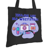 Torby i wózki na zakupy - Torba Bawełniana dla Farmaceuty Czarna Na Prezent ekologiczna Trwały Nadruk - miniaturka - grafika 1