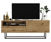 Szafki RTV - Komoda Rtv, Półka, Loft, Enjoy, 120X35X46 Cm, Dąb Artisan, Mat - miniaturka - grafika 1
