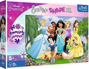 Puzzle Super Shape XL 104 el. Księżniczki w ogrodzie Trefl - Puzzle - miniaturka - grafika 1