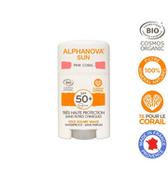 Balsamy i kremy do opalania - Alphanova SUN Krem w Sztyfcie SPF50+, Wodoodporny , Pink Coral, Sun, 12 ml - miniaturka - grafika 1