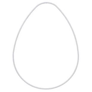 [000138] Obręcz metalowa baza do łapacza snów jajko 15cm białe - Wyposażenie pokoiku dziecięcego - miniaturka - grafika 1
