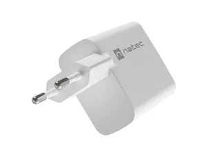 Natec Ribera GaN 65W USB-A USB-C biała - Ładowarki do telefonów - miniaturka - grafika 1