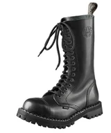 Botki męskie - glany STEEL - BLACK (15 dziurek)-42 - miniaturka - grafika 1