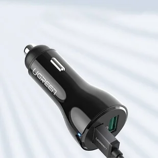 Ugreen ładowarka samochodowa Quick Charge 3.0 2x USB 30W 3A czarny (40309) - Ładowarki samochodowe - miniaturka - grafika 6