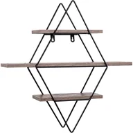 Półki do salonu - METALOWA PÓŁKA REGAŁ KARO WISZĄCY ŚCIENNY LOFT - miniaturka - grafika 1