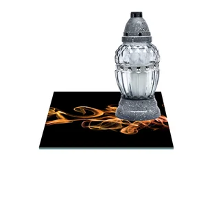 SZKLANA PODSTAWKA POD ZNICZE Z DEDYKACJĄ 35x35cm Miedź dym 68g - Lampiony i znicze SZKLANA PODSTAWKA POD ZNICZE Z DEDYKACJĄ 35x35cm Miedź dym 68g - Lampiony i znicze - miniaturka - grafika 1