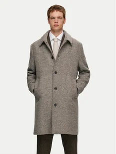 Selected Homme Płaszcz wełniany 16089348 Beżowy Regular Fit - Płaszcze męskie - miniaturka - grafika 1