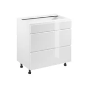 Szafki kuchenne - Szafka Dolna Stojąca 3 Szuflady D80S3 Aspen Gała Meble Grey Połysk - miniaturka - grafika 1