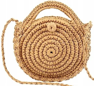 Torebka Słomiana Boho Koszyk Na Ramie Kuferek Eko - Torebki damskie - miniaturka - grafika 1