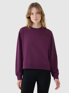 4F Bluza nierozpinana bez kaptura damska - fioletowa XL - Bluzy damskie 4F Bluza nierozpinana bez kaptura damska - fioletowa XL - Bluzy damskie - miniaturka - grafika 1
