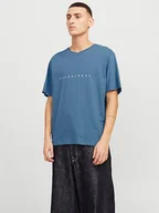 Koszulki męskie - Jack & Jones Koszulka w kolorze niebieskim - miniaturka - grafika 1