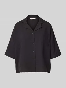 Bluzka z krótkim rękawem o pudełkowym kroju z czystej bawełny model ‘THYRA’ - Bluzki damskie - miniaturka - grafika 1