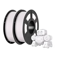 Filamenty i akcesoria do drukarek 3D - filament do drukarek 3D, jedwabiste wykończenie, średnica 175 mm, biały, 2 kg - miniaturka - grafika 1