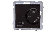 Gniazdka elektryczne - Ospel CZARNY REGULATOR TEMPERATURY RTP-1R/M/33 - miniaturka - grafika 1