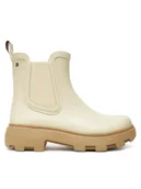 Kalosze damskie - Tommy Hilfiger Kalosze Rubber Flag Cleated FW0FW08637 Beżowy - miniaturka - grafika 1